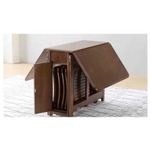 확장형식탁 4인용 식탁 접이식 테이블 원룸 폴딩 1200, 1.2m 접이식+의자 4개-월넛