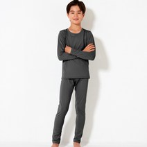 엘인보아 주니어 에어로웜 기모내의_D그레이 내복