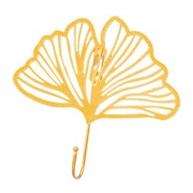 벨트 타월 코트 모자 재킷을 위한 잘 고정된 장식적인 리프 후크 키 홀더, 다중, 철, 속이 빈 은행나무