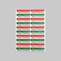 스티커 - 메리크리스마스 직사각 라인 1장 20매입 diy 꾸미기 라벨 xmas