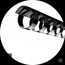 제본용 플라스틱링 19MM 100개입 검정 스프링제본기 플라스틱링 제본기