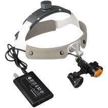 의료용 진료 헤드라이트 LED 조명 안과 치과 밝기조절, 실버 3.5배