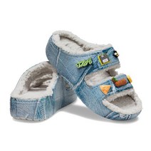 크록스 CROCS SZA2X 코지 털 퍼 크롤그 가을 겨울 슬리퍼 샌들 데님 멀티 546858