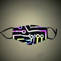 1+1 특이한 야광 마스크 빛반사 야간 라운딩 라이딩 스포츠 콘서트 마스크