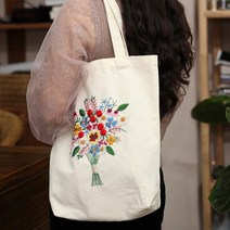 프랑스자수 배우기 공방 에코백 만들기 초보 독학 기초 도안 패키지 키트, 상품선택, 1번