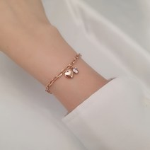 [써지컬스틸] 큐빅하트체인 팔찌