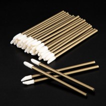 화장 브러쉬 붓 50Pcs 일회용 립 브러쉬 속눈썹 브러쉬 크리스탈 속눈썹 마이크로 브러쉬 속눈썹 확장, 갈색