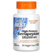 Doctors Best High Potency Serrapeptase 120000 SPU 90 Veggie Caps