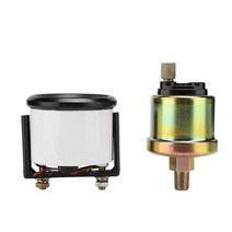 범용 자동차 전자기 오일 압력 게이지 표시기 52mm2 인 12V 변형 미터 모든 모델 액세서리, 한개옵션0