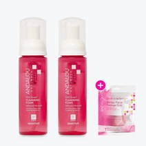 안달로우 내추럴스 천송이 로즈 클렌징폼 2개 페이셜 스펀지 1개, 163g, 1세트, 163ml