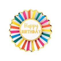Talking Tables Rainbow Paper 생일 스트롱 간식 가방 손잡이 포함 파티 선물과 케이크로 채우기 | 8개 팩 1개, Multi-colored