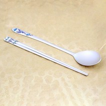 명품 특칠보 은수저 80％ 93.75g, 방짜띠 파랑 371