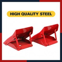 차량 고임목 화물차 받침목 경사로 밀림방지 자동차 버팀목 주차 접이식 타이어 스톱 1 쌍 안티-슬립 블록 스틸 슬립 스토퍼 컨트롤 휠 정렬 지원 패드, Red_CHINA, 01 Red