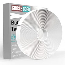 circlecord rv 실란트 부틸 테이프 rv 창 수리 보트 유리 및 edpm 고무 지붕 패치 지붕 코킹 테이프 rv용 34인치 x 30피트 랩 실란트 누수 방지 퍼티 흰색