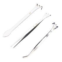 휴대용 분재 도구 원예 식물을위한 인체 공학적 핸들 피팅과 3 갈래 스테인레스 스틸 루트 레이크 키트 종류