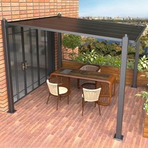 옥상파고라 3m 정원 테라스 발코니 오두막 펜션 카페, 3.0x2.8m 파고라