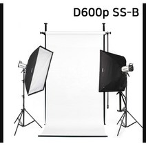 [다복점빵] 포멕스 사진조명 스튜디오 촬영 세트 (D600p SS-B) 고정형 배경시스템 (배경지135cm 화이트) 쇼핑몰 의류 패션 피팅 인물 프로필 추천