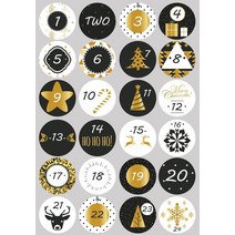 어드벤트캘린더 2022 크리스마스 어드벤트 캘린더24PC 해피 크리스마스 데이 선물 스티커 Advent Calendar, 12 NO.18