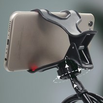 엔템 핸드폰집게 거치대 침대용 집게형 집게 자바라집게 누워서핸드폰자바라집게 휴대폰집게 태블릿자바라집게, 사각형 휴대폰홀더(블랙)