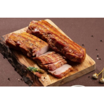 참나무로 훈연한 캠핑음식 통삼겹살 훈제삼겹살 슬라이스 500g, 1개