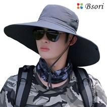 큰챙 (와이드) 벙거지모자 6종_등산모자 낚시모자, 진그레이