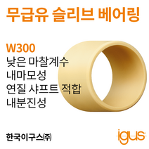 한국이구스 베어링 16-20mm iglidur® W300 독일 정품 슬리브 베어링 DUBUSH 오일리스 BUSHING 부싱, 내경 18mm:WSM-1820-20