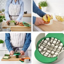 IKEA 과일 커터 3종 세트 사과 오이 야채 채소 채썰기 절단기 슬라이서, 이케아 과일커터 세트
