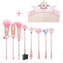 make up brush 붓 메이크업 !뷰티 애니메이션 Cardcaptor 사쿠라 메이크업 브러쉬 세트 도구 키트 파우더, 한개옵션1, 01 as picture show