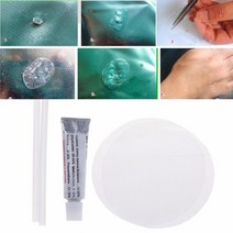 접착제 몰딩 실리콘 Inflatables Waterbed 에어 매트리스에 대한 명확한 PVC 패치 비닐 접착제 수리 키트, 한개옵션1, 한개옵션0