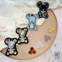 바이비티 귀짝베어 천연 샤쉐스톤 차량용방향제 실내방향제 옷장탈취제, 펄 네이비