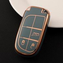 TPU 자동차 원격 키 케이스 커버 쉘 지프 레니게이드 그랜드 체로키 닷지 램 충전기 1500 챌린저 크라이슬러 300C 여행, 06 육군 녹색