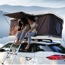 자동차 캠핑 차박 용품 Haval H6 루프 텐트 H9 h2s H5f5H7 자율 주행, L사이즈 화이트 쉘 브라운 캔버스