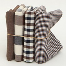 자투리 면20수 선염 네이비브라운 택1, 면20수 선염 네이비브라운 1mm체크