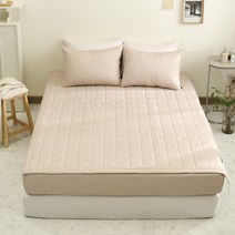 루시드슬립 네스트 사계절 먼지없는 침대패드 SS/Q/K/LK/DK 8color, 라떼 베이지
