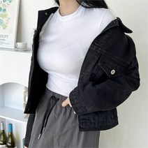 리더스 [리더스] 베이직 스타일 면 데님 흑청 진청 자켓