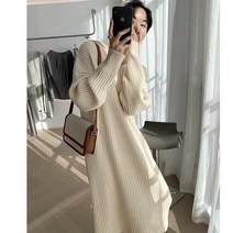 임산부 원피스 출산복 가을 겨울 후드 니트 무릎 길이 출산 드레스 스웨터 스커트