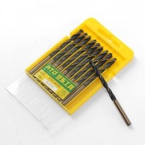 고속도강 HSS 금속용 드릴 비트 6.2mm 10p 천공날