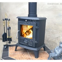 화목보일러 장작 바닥난방 화목난로 전원주택 가정용 시골 별장, 검은 색