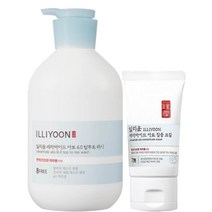 (일리윤 대용량세트)세라마이드 아토 6.0 탑투토 워시 1L+ 집중크림 75ml /무향 /약산성 /샴푸겸용바스 /연약건조한피부, 2세트