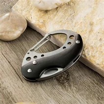 미니카라반 절단 도구 생존 카라비너 스냅 미니 나이프 스프링 클립 캠핑 하이킹 후크 배낭 전술 버클 키 링 체인 150987, Key Ring black