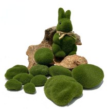 인공 녹색 이끼 식물 시뮬레이션 돌 창의적인 가정 잔디 바닥 조경 분재 10 개, 03 10pcs 5x6cm