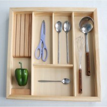 에쿤 고급 비취목 서랍용 원목수저분리함 원목수저함 주방서랍, 900