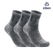 ZIBEN 지벤 안전화 양말 6켤레 3켤레 등산 골프 쿠션양말 테니스 농구 장목 스포츠양말, 3세트
