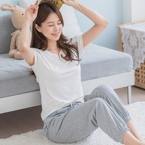 코튼원 여성 9부 트레이닝 밴딩 조거 팬츠