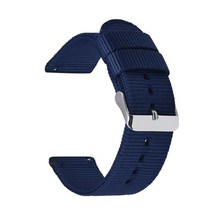 갤럭시워치 메탈스트랩 나일론 캔버스 스트랩 시계 밴드 삼성 갤럭시 3 41mm 활성 2 기어 S2 S3 Amazfit 팔, 13 royal blue_01 18mm