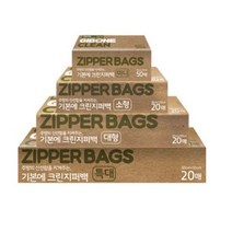 기본에 크린지퍼백 혼합세트 미니 50매 + 소형 20매 + 대형 20매 + 특대 20매, 4종, 3세트