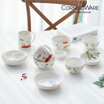 코렐 코닝웨어 스누피 홈세트 5종 2인세트 14P, 스노우