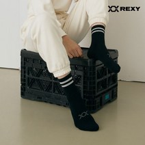 렉시 남성 플리스 그립 크루 삭스 3족, 블랙, 26 M