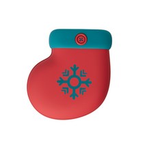 PYHO 충전식 휴대용 양면 발열 손난로 USB 보조배터리 5000mAh(투인원), 빨간색 양말