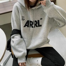 라라벨 여성용 기모 후드티 루즈핏 베논 후드 기모후드